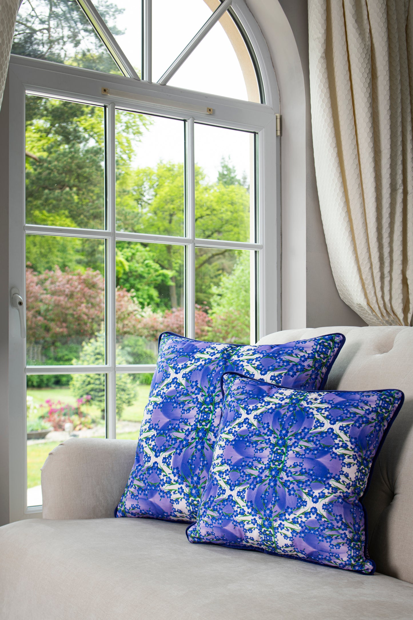 Delicate Reflections - Velvet Cushion