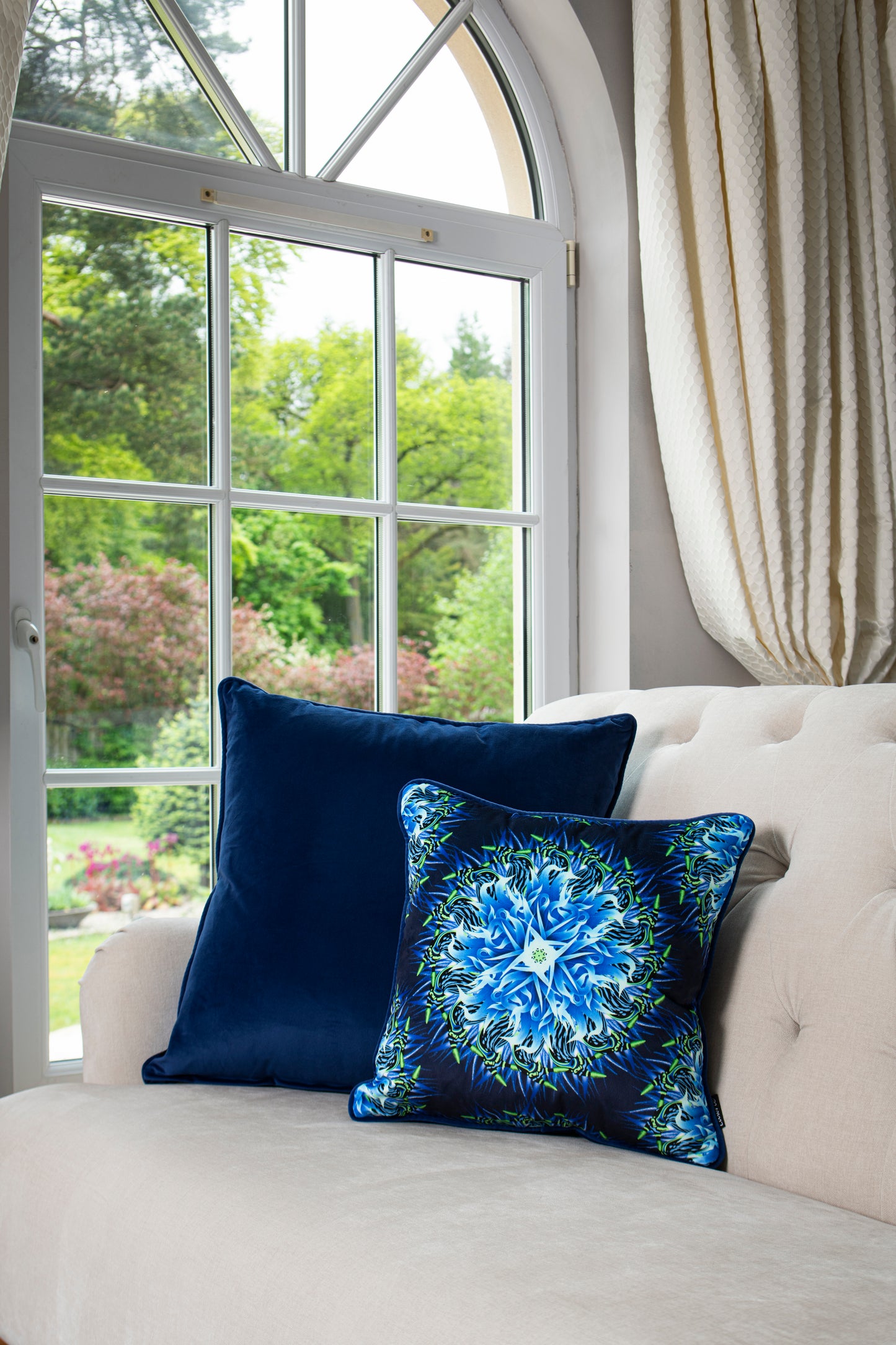 Spiral Light - Velvet Cushion