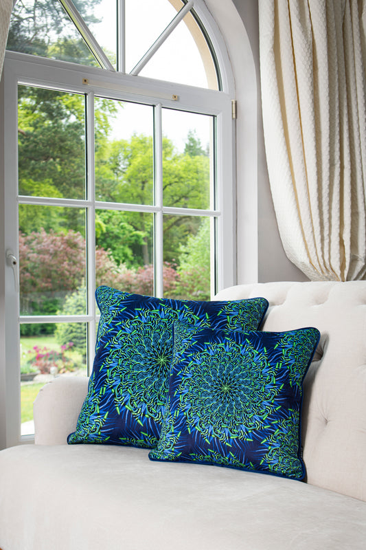 Spiral Flow - Velvet Cushion