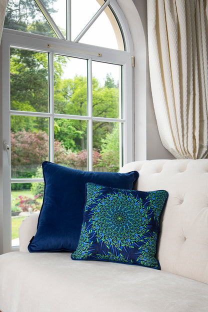 Spiral Flow - Velvet Cushion